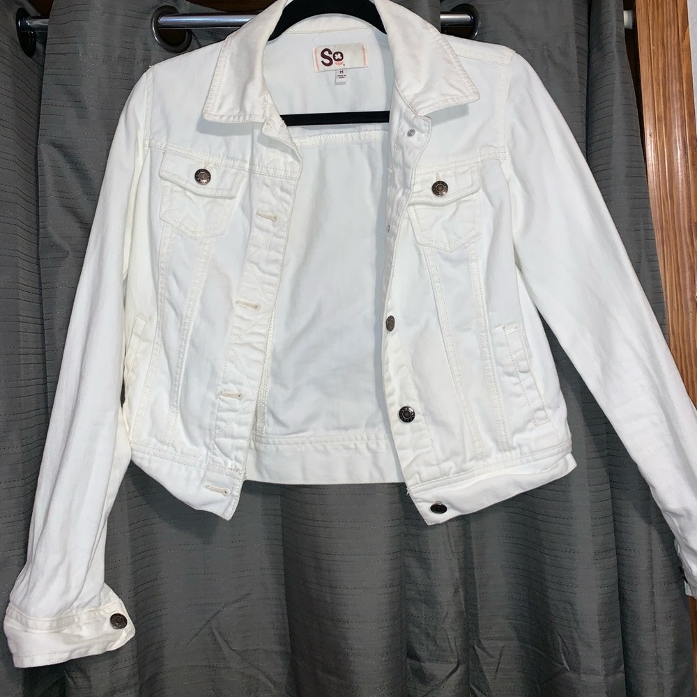 White jean jacket